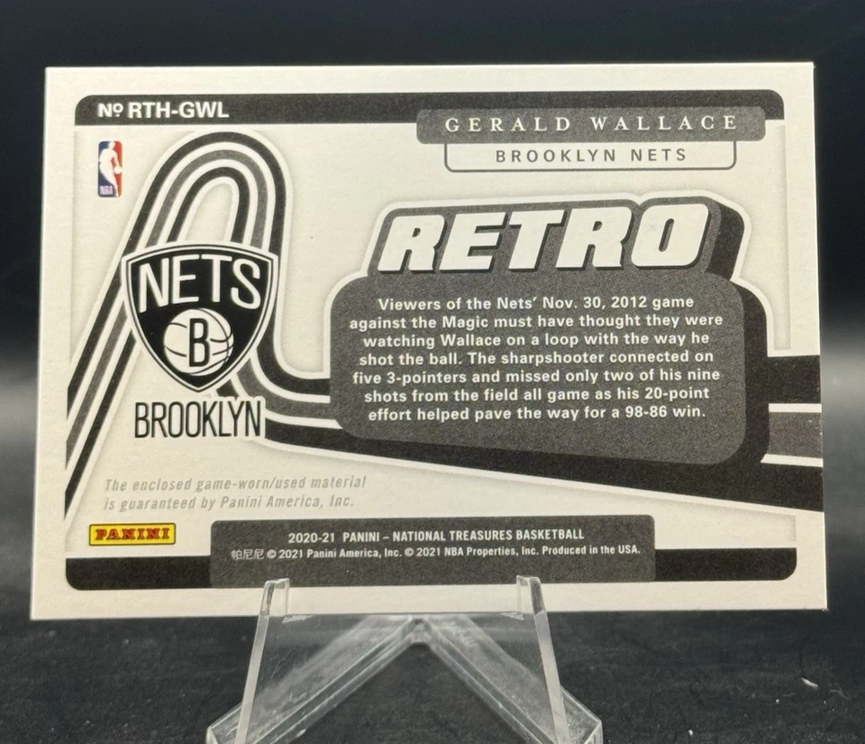 Materiales retro Gerald Wallace 2020-21 National Treasures/25 Foto 2 de 2