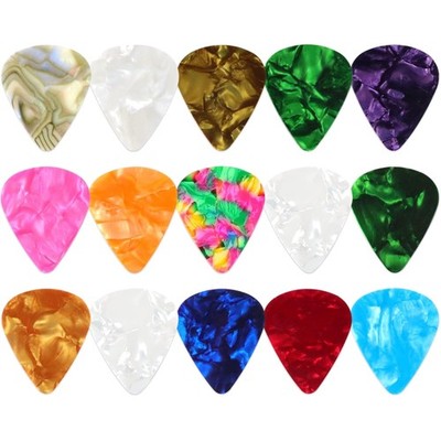 Pack of 15 Picks, Celluloid Guitar Picks, 0.46/0.71/0.96 mm, 3 Different Guit...
