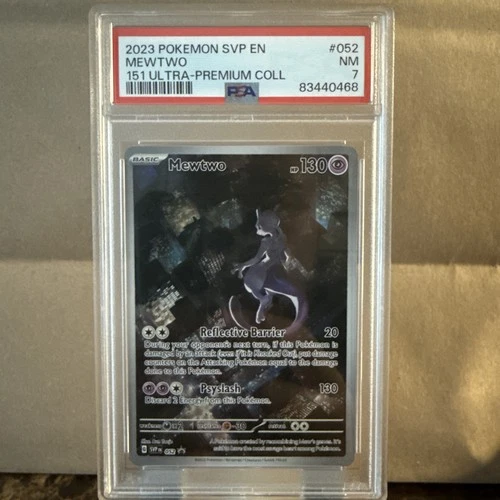 2023 POKEMON SVP EN-SV BLACK STAR PROMO 151 ULTRA-PREM COLL #052 MEWTWO PSA 7