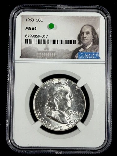 1963 Franklin Half Dollar 50c NGC MS64 #4620