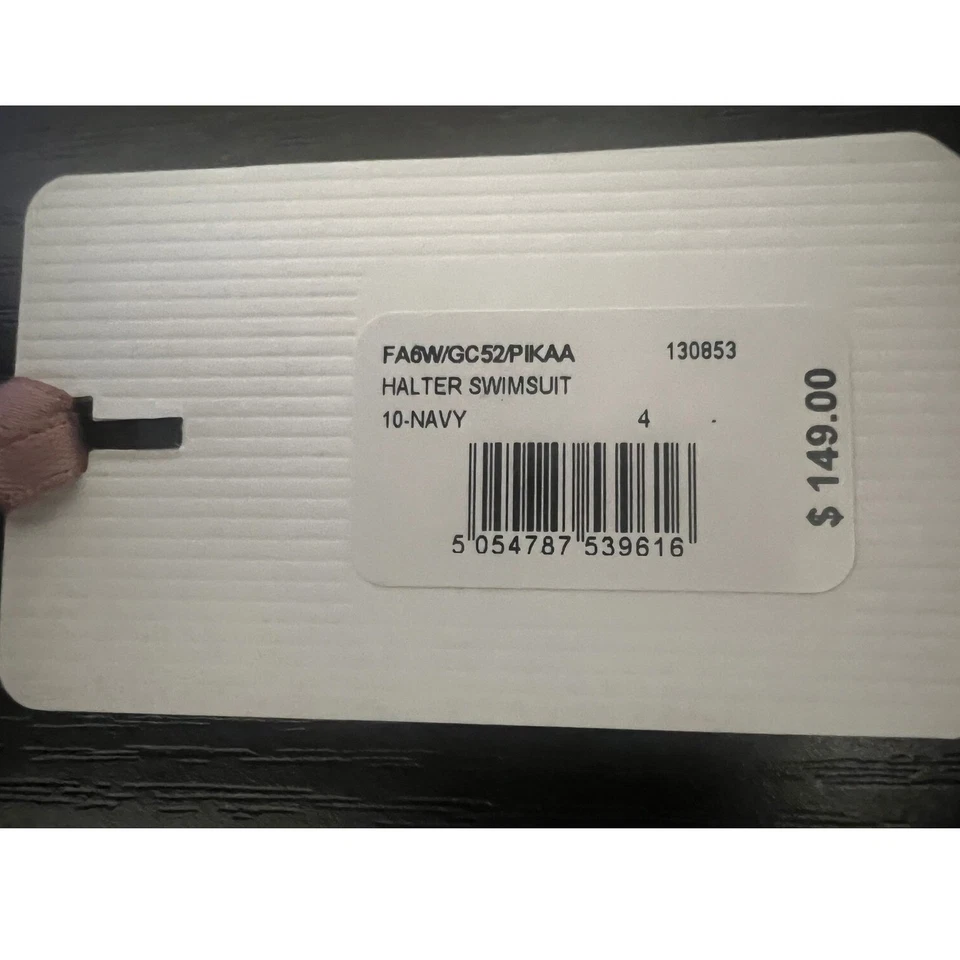 Traje de baño Ted Baker London halter azul marino cuello profundo una pieza para mujer talla 10 Foto 4 de 4