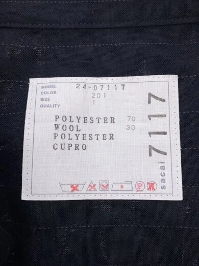 sacai Abito a righe gesso Pezzo unico 1 Poliestere BLK Stripe 24 07117 