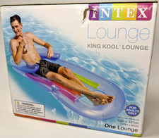 Intex King Kool Lounge Inflatable Pool Float Adult Raft New 63in Blue