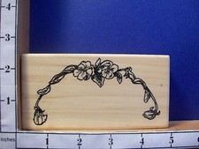 FLOWER ARCH BORDER MHSFY rubber stamp 14L