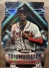 RARE! 2023 Topps Stadium Club Ronald Acuna Jr Triumvirates Black /99 Braves 🔥 