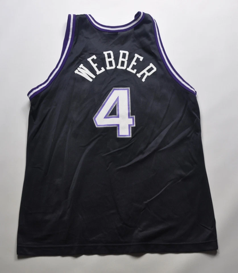 Vintage Sacramento Kings Champion Chris Webber Jersey Black Size 44 - Image 2 of 4