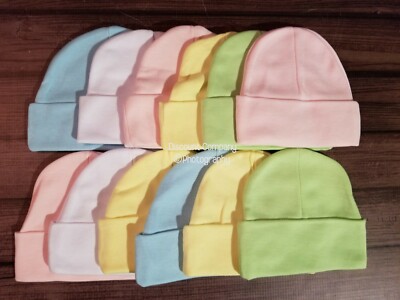 Baby Newborn Cap Unisex One Dozen Cotton Knit Soft Super Cute Bonetes de bebe