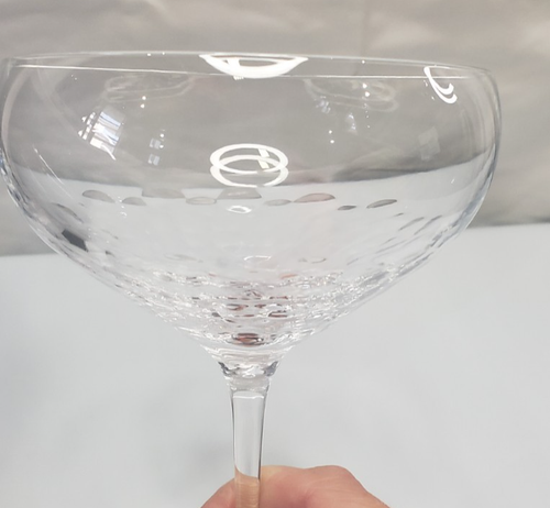 Wedgwood Set of 2 Vera Wang Sequin Saucer Crystal Champagne Glasses *New - Picture 4 of 6