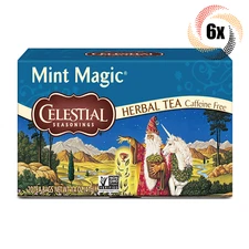 6x Boxes Celestial Seasonings Magic Mint Herbal Tea | 20 Bags Each | 1.4oz