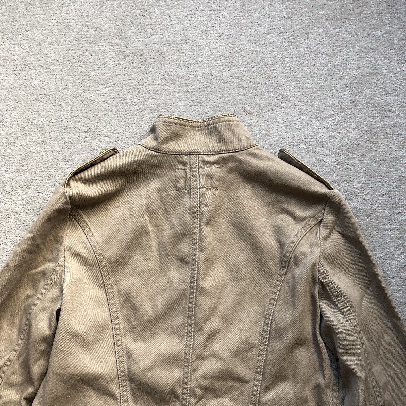 Ralph Lauren Denim Supply Women's Cotton Military Jacket Beige Size S