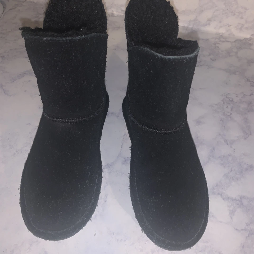 Bearpaw Bota Niño Invierno Cálido Rosaline Niño 12 Negro Gamuza Foto 3 de 4