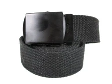 Black Nylon Cotton Web Belt Automatic Buckle Fits Sizes 32 To 48 New Tactical