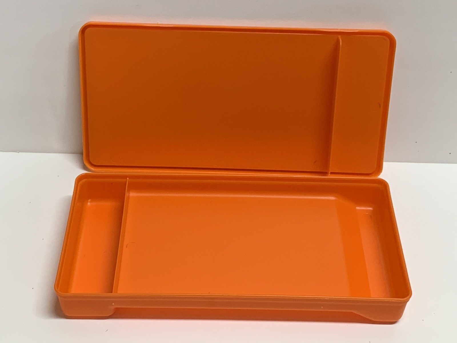 THE STATION ROLLING TRAY - ORANGE - MADE IN USA - STORAGE BOX - 3  Compartments