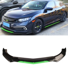 For Honda Fit Front Bumper Lip Spoiler Splitter Diffuser Glossy Black Green