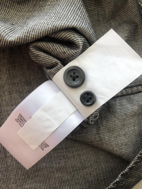 EXPRESS  NWT Button-Down Black Gray Cordurory Cot… - image 6