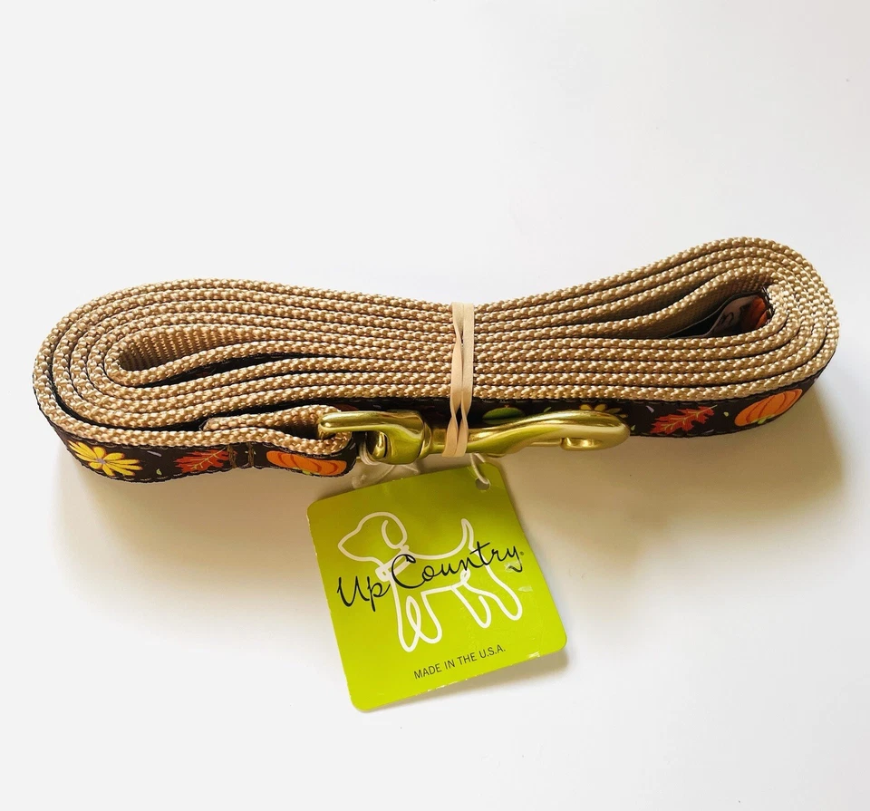Up Country Dog Puppy Design Leash Made In USA Fall Harvest Time 4 6 Foot - Image 3 of 4