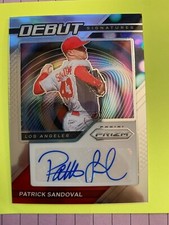 2021 PANINI PRIZM BASEBALL PATRICK SANDOVAL DEBUT SIGNATURES AUTOGRAPH ~ #DS-PS