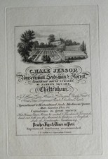 1826 ANTIQUE CHELTENHAM PRINT TRADE ADVERT C HALE JESSOP NURSERY MAN FLORIST