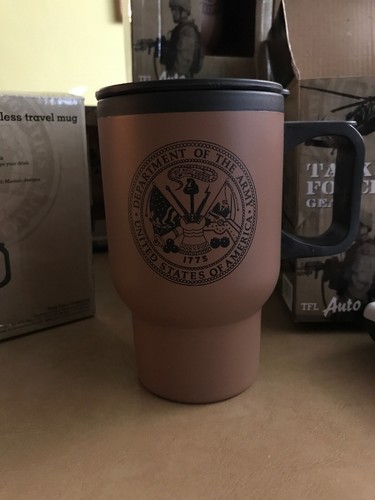ARMY Operation Enduring Freedom 16 oz Stainless Coffee Mug Security Task Force - Picture 2 of 12