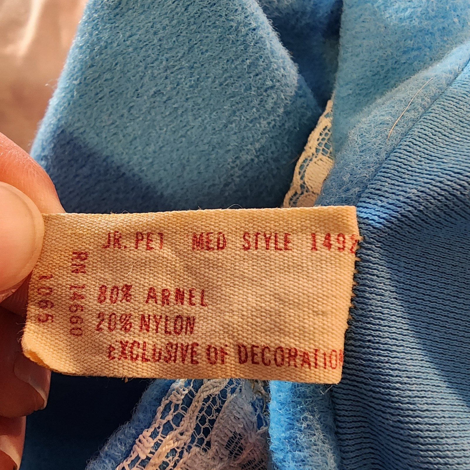 Shirey Arnel Robe Housecoat Duster Vintage Blue 1… - image 4