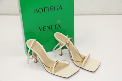 【BOTTEGA VENETA】サンダル BOTTEGA VENETA NEW Bottega Veneta Gold Ankle Chain Strap Black Mesh Sandals