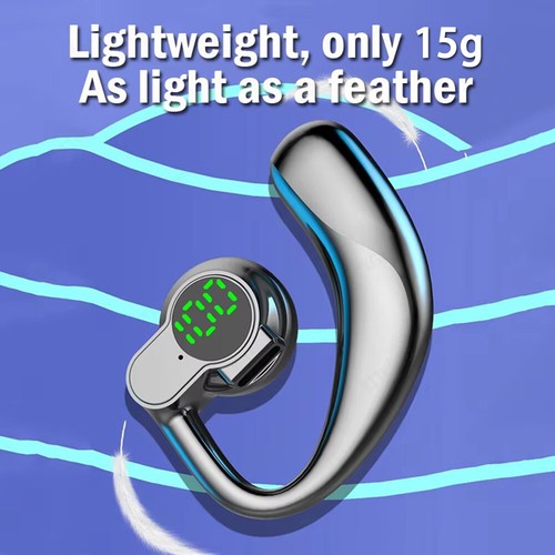 Bluetooth 5.4 Wireless Headset Driving Trucker Earbud Noise Cancelling Earpiece - Photo 15 sur 26