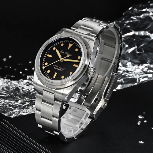 SAN MARTIN SN0106-G NH35 Automatik Edelstahl 37mm 20 ATM Herren Sportuhr - Bild 27 von 46