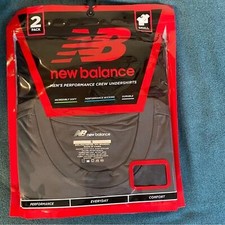 NWT New Balance  Black  Gray Performance Crew Undershirts Short Sleeve T-Shirt