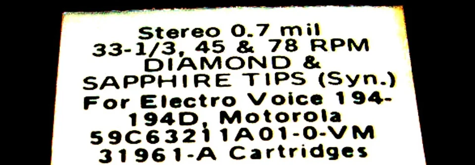 Phonograph NEEDLE 608-SD for EV 194D EV2623DS, N319-sd W-307STDS 367-DS73 PS-80 - Image 4 of 4