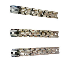 3 Pack 3/8 inch Drive Heavy Duty Steel Rail Holder Organizer for 3/8" Sockets