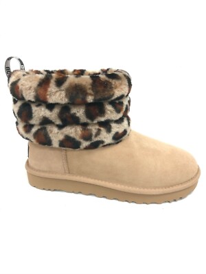 ugg fluff mini quilted leopard