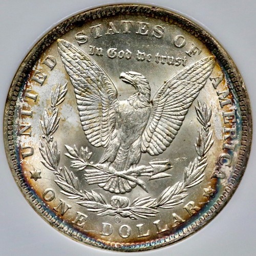 1885-O $1 Morgan Silver Dollar NGC MS 65 CAC Rainbow Obv REV Album Toning CC593 - Picture 4 of 10