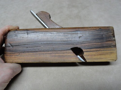 Lignum Vitae Skewed Rabbet Wood Hand Plane Vintage Woodworking Tool NICE One - Picture 12 of 12