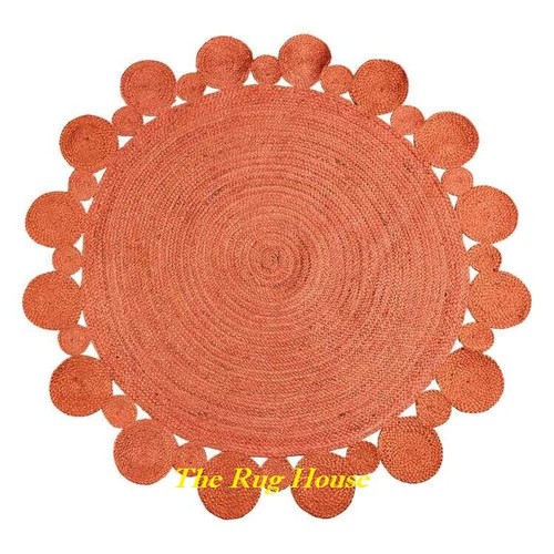 Rug 100% Natural Jute Braided Style Round Reversible Rug Modern Rustic Look Rugs - Picture 21 of 24