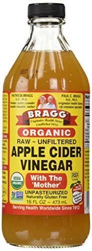 Vinaigre de cidre de pomme cru biologique sans gluten Bragg USDA, avec la mère 16 onces - Photo 1 sur 6