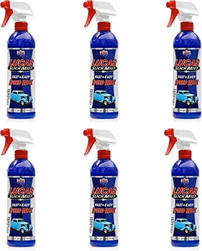 6 Pack Lucas Oil 10160 Slick Mist Speed Spray Wax - 24 Ounce Paint Gloss Shine