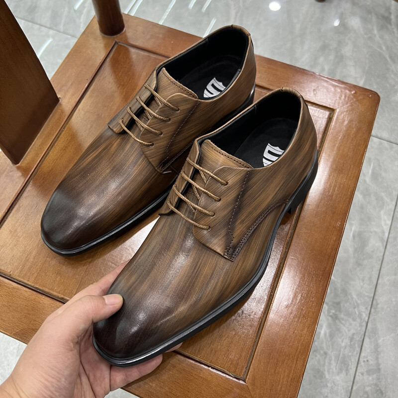 SAOLA Scarpe eleganti da uomo in pelle inglesi autunnali moda sposo scarpe da sposa taglia