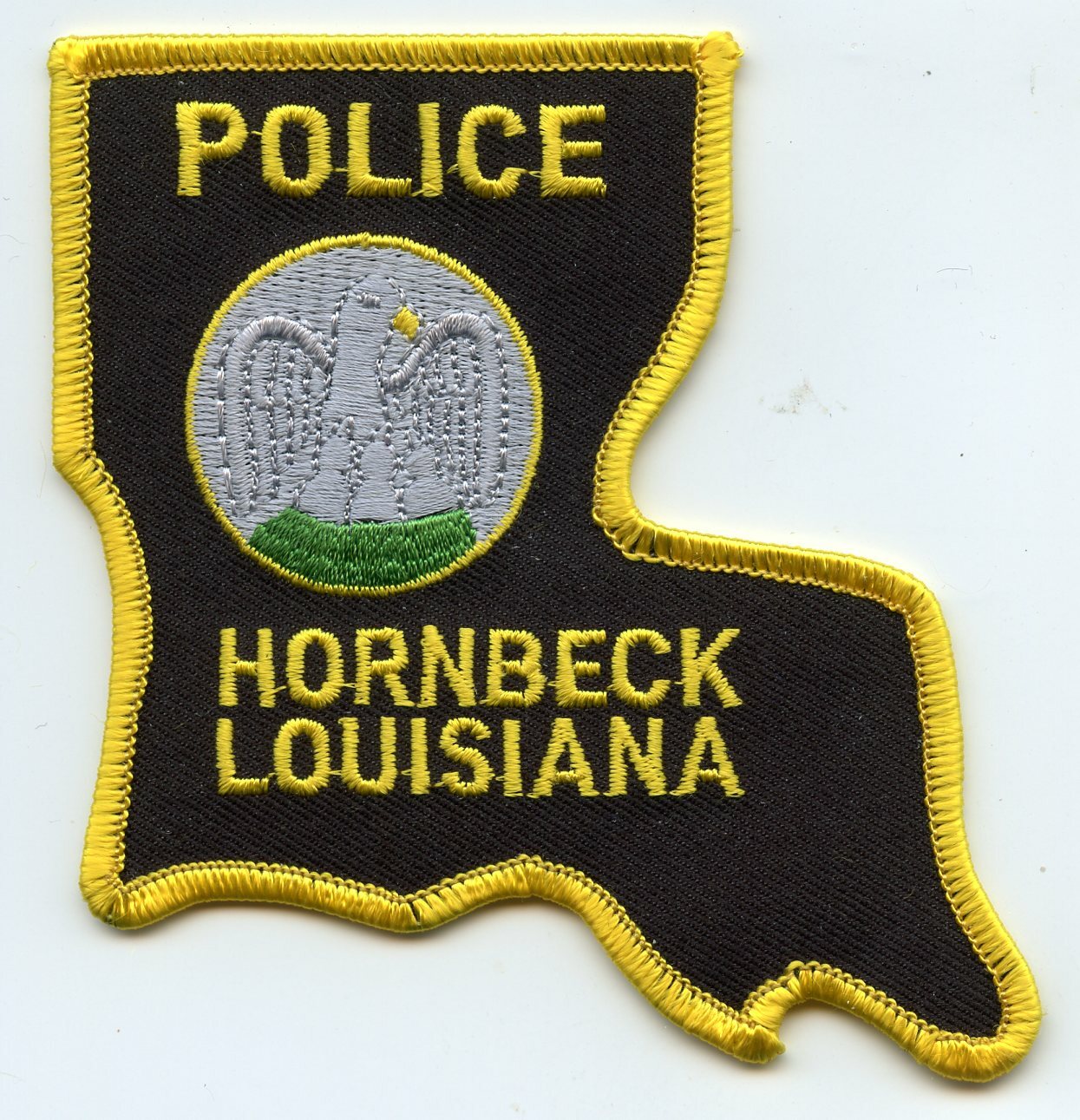 HORNBECK LOUISIANA State Shape Shaped POLICE PATCH eBay