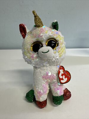 Ty Beanie Boos Stardust Sequin Christmas Unicorn (6 Inch) Plush