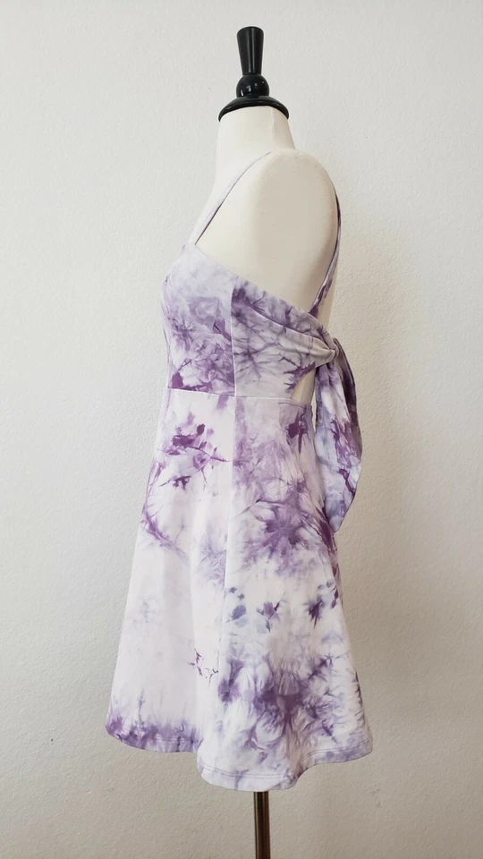 Urban Outfitters Tie Dye Dress New Size Small Purple Tie Bow Coquette Boho - Image 2 of 4