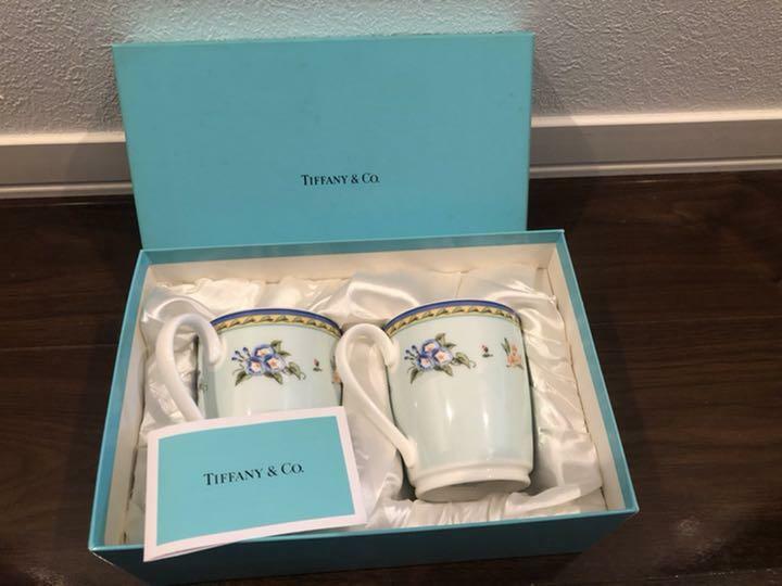 Tiffany & Co. Morning Glory Pair Mug Cup Box Set Teacup Tableware