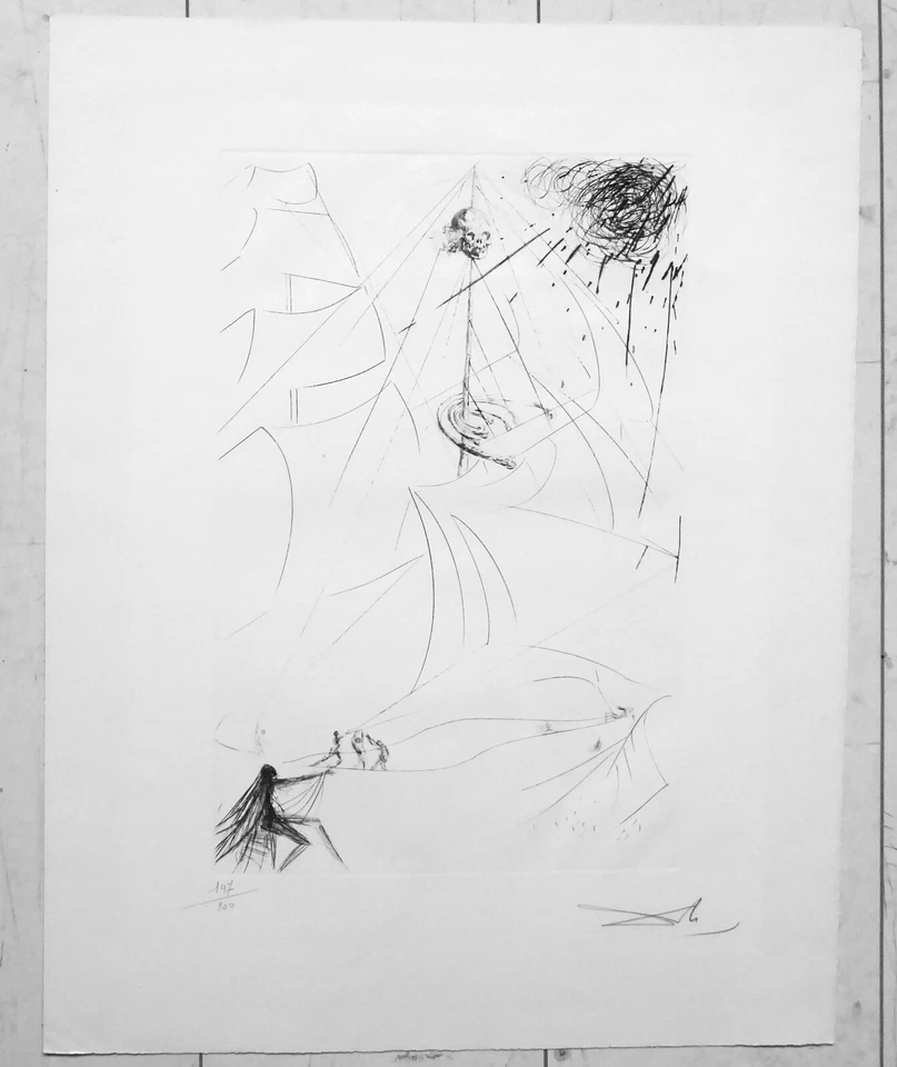 SALVADOR DALI - "LE VAISSEAU FANTOMÉ" - FARBRADIERUNG 1969 - Bild 1 von 4