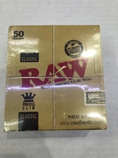 NEW Raw Natural unrefined Rolling Papers Classic Box 50 per box