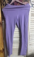 Women  s Leggings Size Small Purple Soft Fitted Ankle Leggings With Pockets