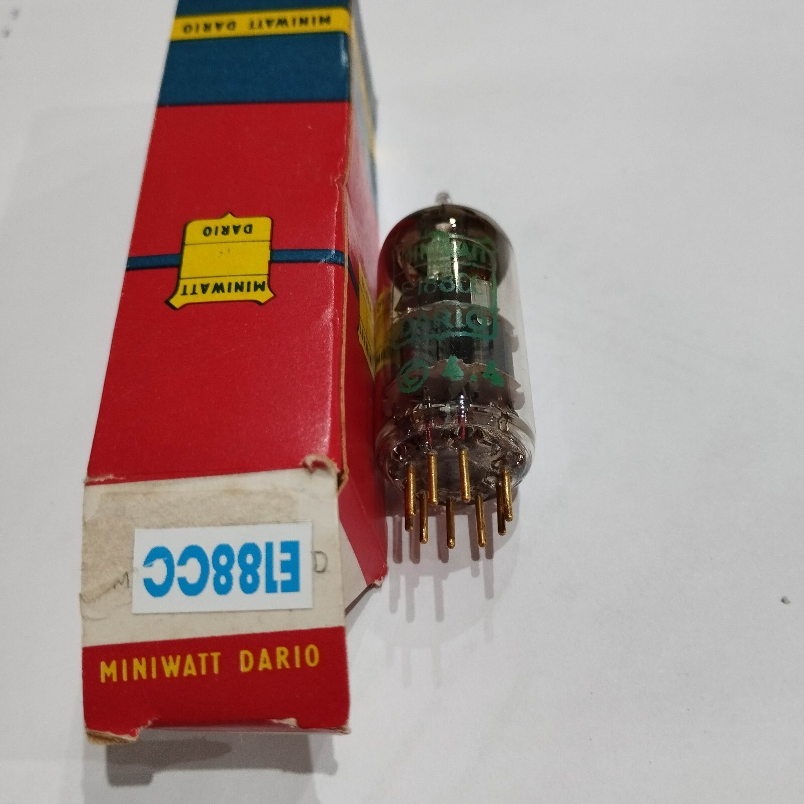 Tube électronique E188CC Green Label avec broches dorées Mini Watt pour amplificateur audio