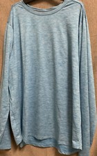    ALL IN MOTION MEN'S LONG SLEEVE PERFORMANCE T-SHIRT, BLUE   