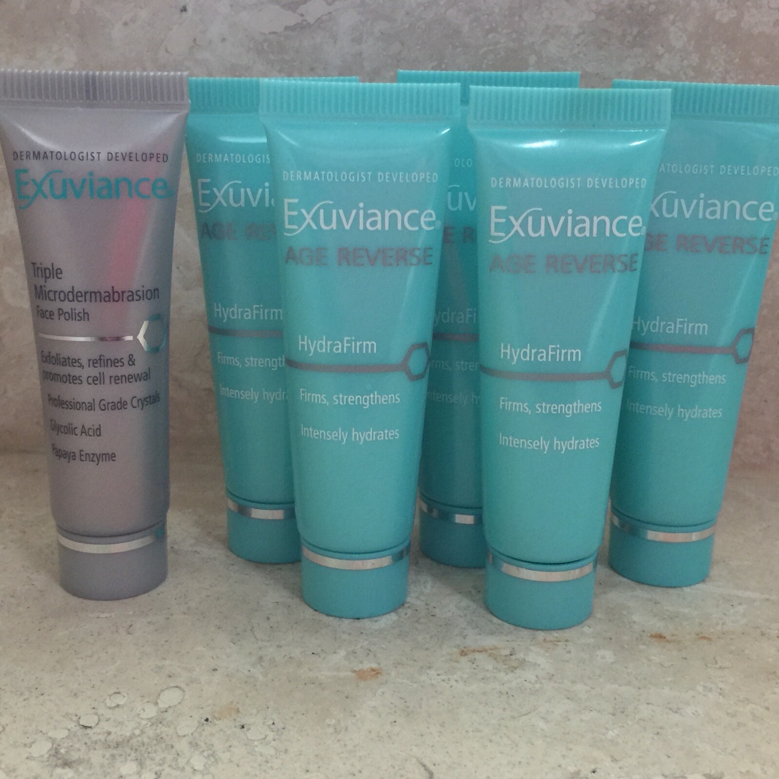 8 pc 1 Exuviance Microdermabrasion face polish & 7 Age Revers Hydro