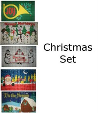 3x5 Merry Christmas Happy Holidays 25 5 Flag Wholesale Set 3'x5' House Banner