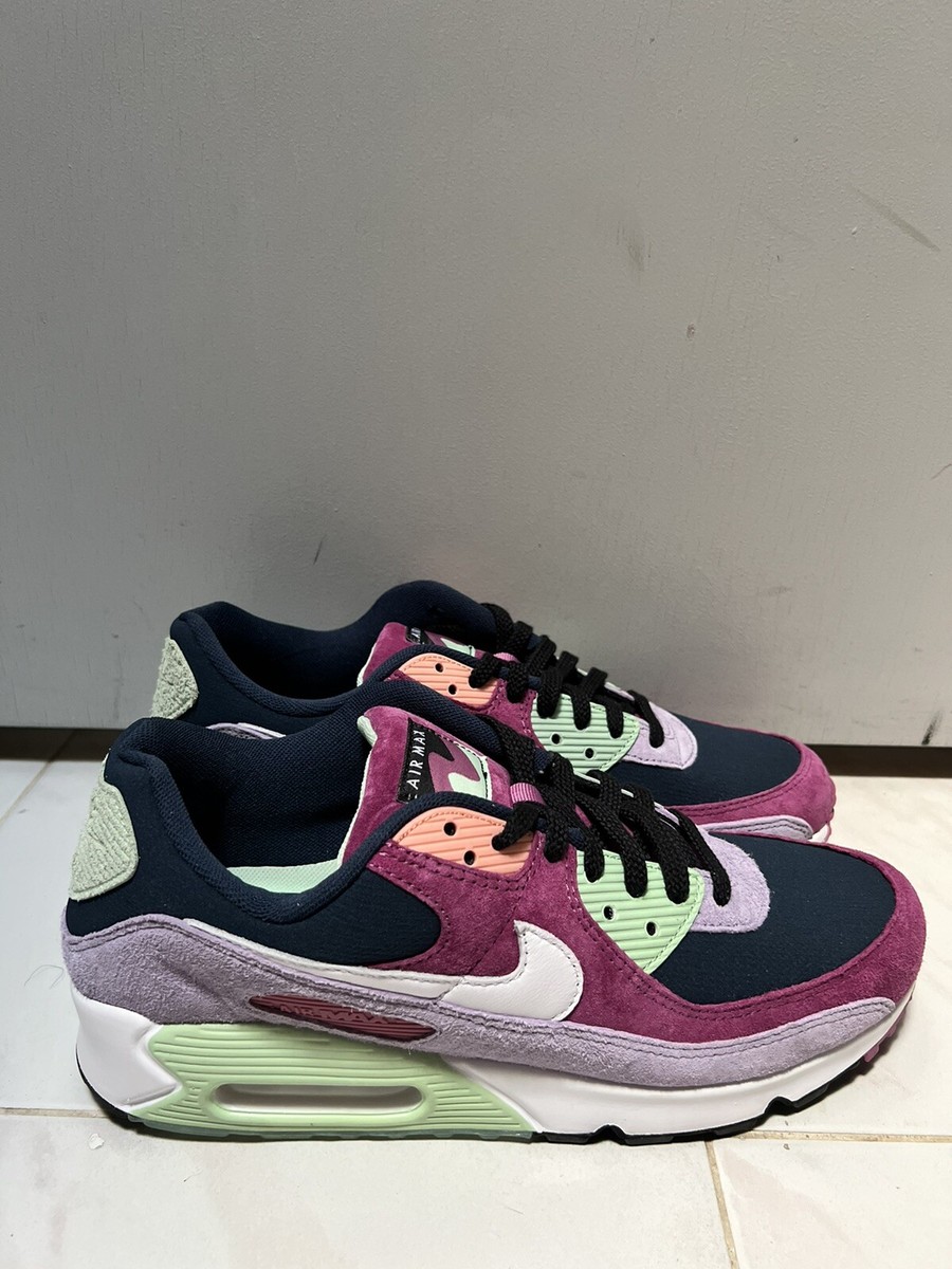 Nike Air Max 90 NRG Shoes Light Bordeaux Armory Navy DM0035  display picture 3