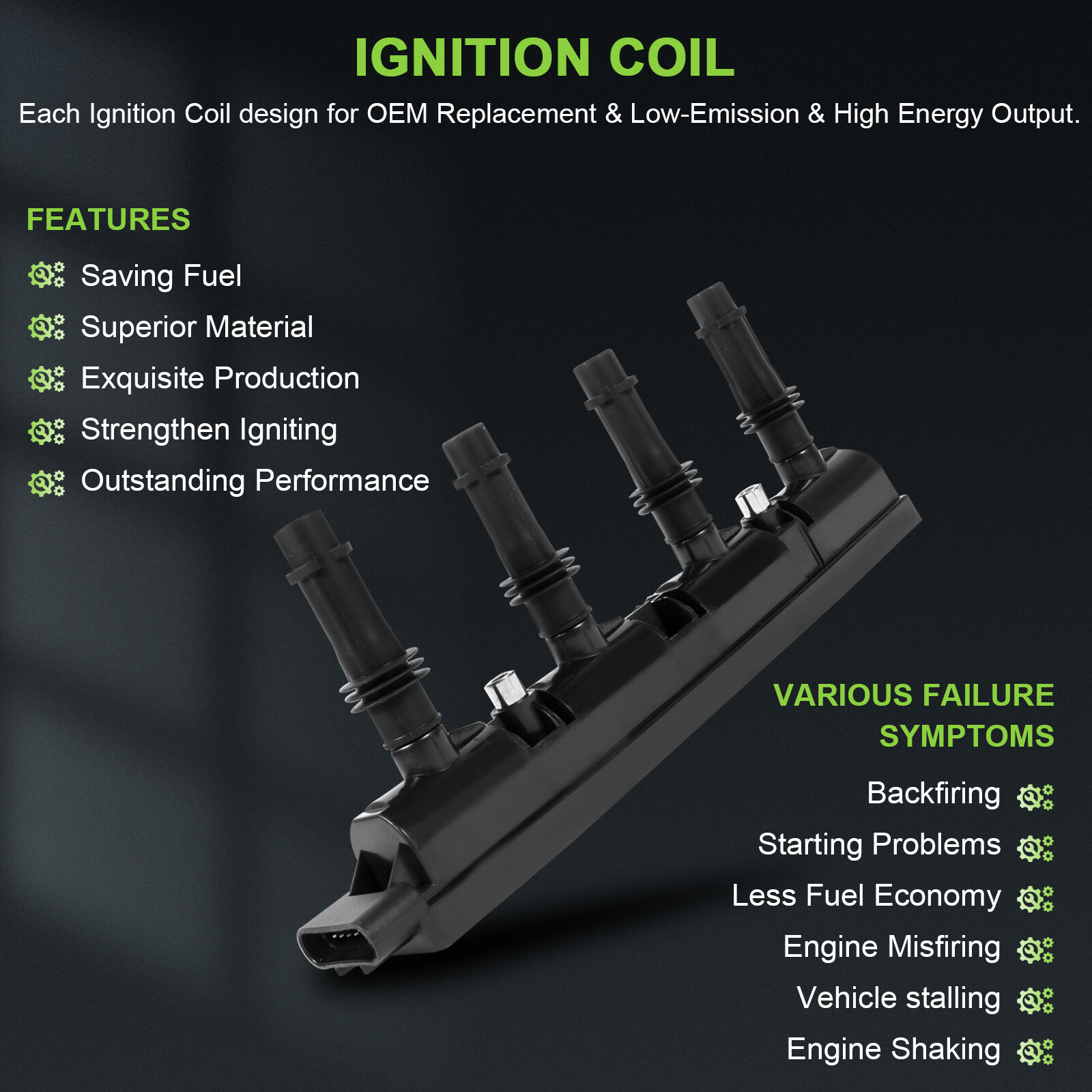 Ignition Coil For Chevy Cruze Trax Sonic Volt Buick Encore Cadillac ELR